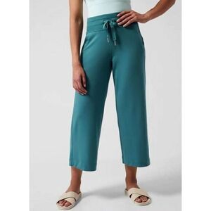 Athleta Balance Blue Wide Leg Crop Sweatpants Borealis, size 3X